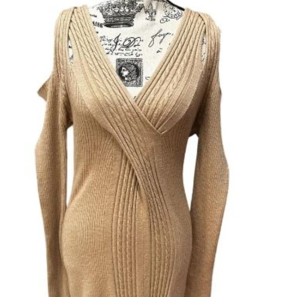 Lita by Ciara  Revolve Midi Long Sleeve Ribbed Merino Bodycon Dress Small NWT